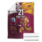 Custom Sea Eagles And Broncos Rugby Blanket Sporty Style
