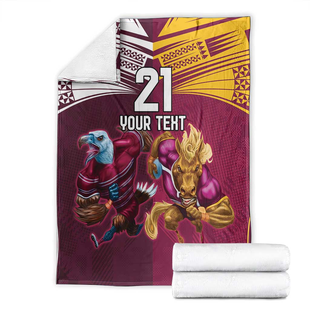 Custom Sea Eagles And Broncos Rugby Blanket Sporty Style