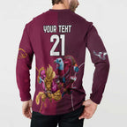 Custom Sea Eagles And Broncos Rugby Button Sweatshirt Sporty Style