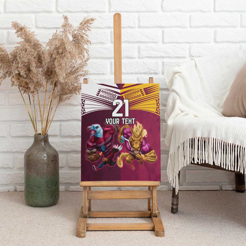Custom Sea Eagles And Broncos Rugby Canvas Wall Art Sporty Style