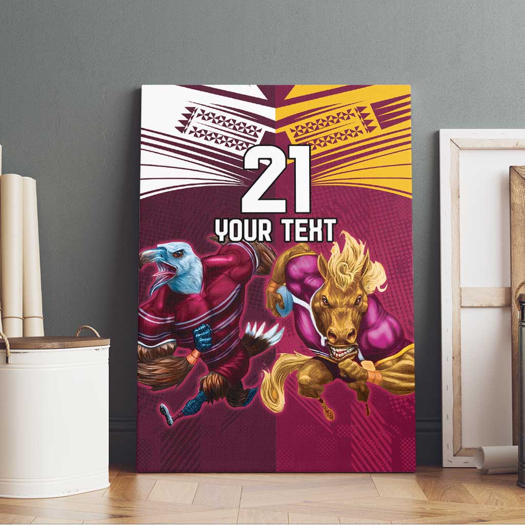 Custom Sea Eagles And Broncos Rugby Canvas Wall Art Sporty Style