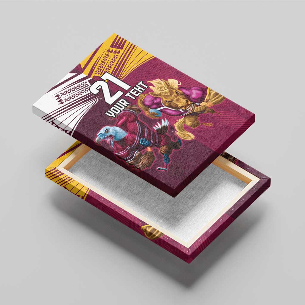 Custom Sea Eagles And Broncos Rugby Canvas Wall Art Sporty Style