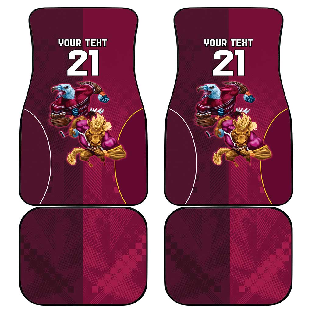 Custom Sea Eagles And Broncos Rugby Car Mats Sporty Style