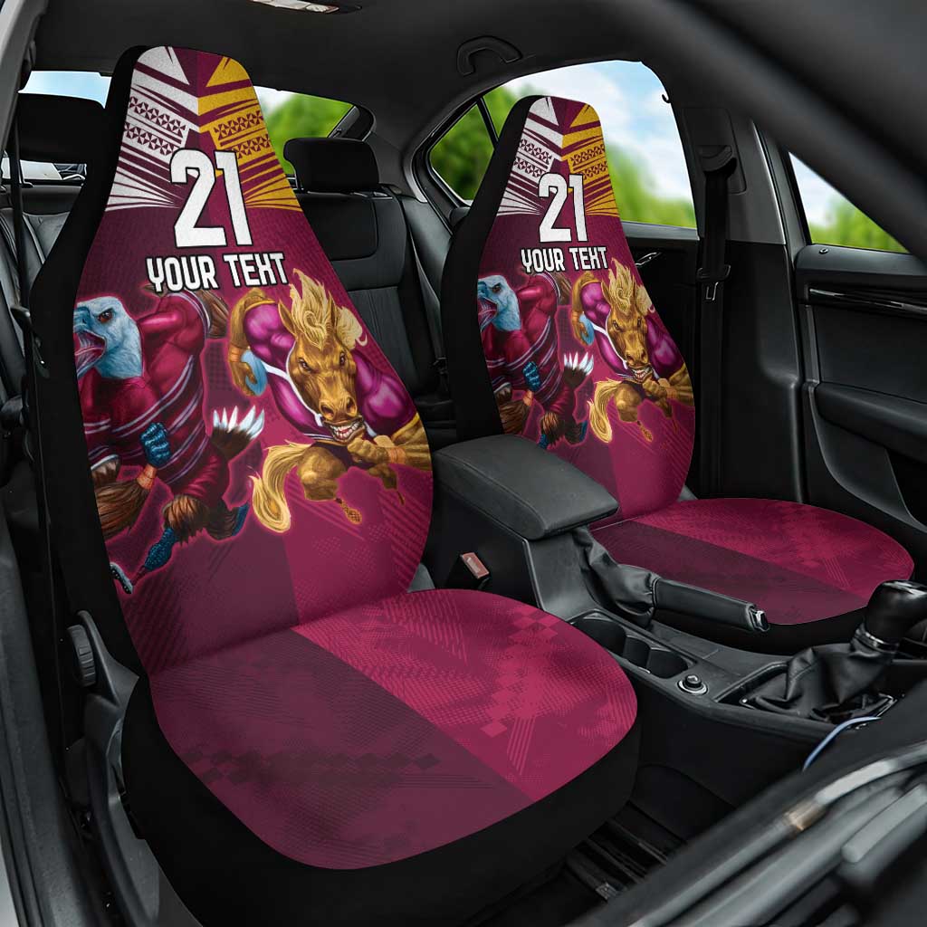 Custom Sea Eagles And Broncos Rugby Car Seat Cover Sporty Style