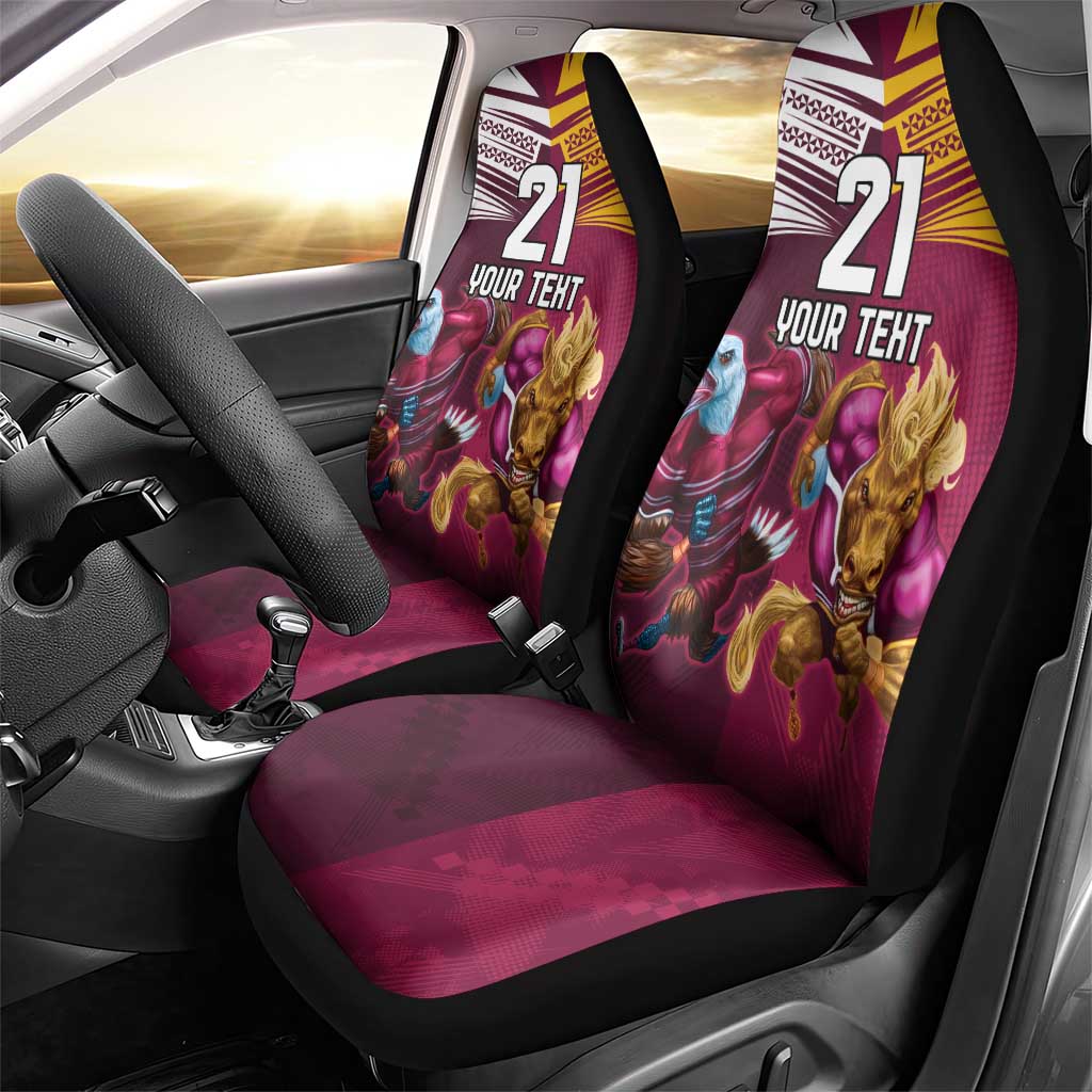 Custom Sea Eagles And Broncos Rugby Car Seat Cover Sporty Style