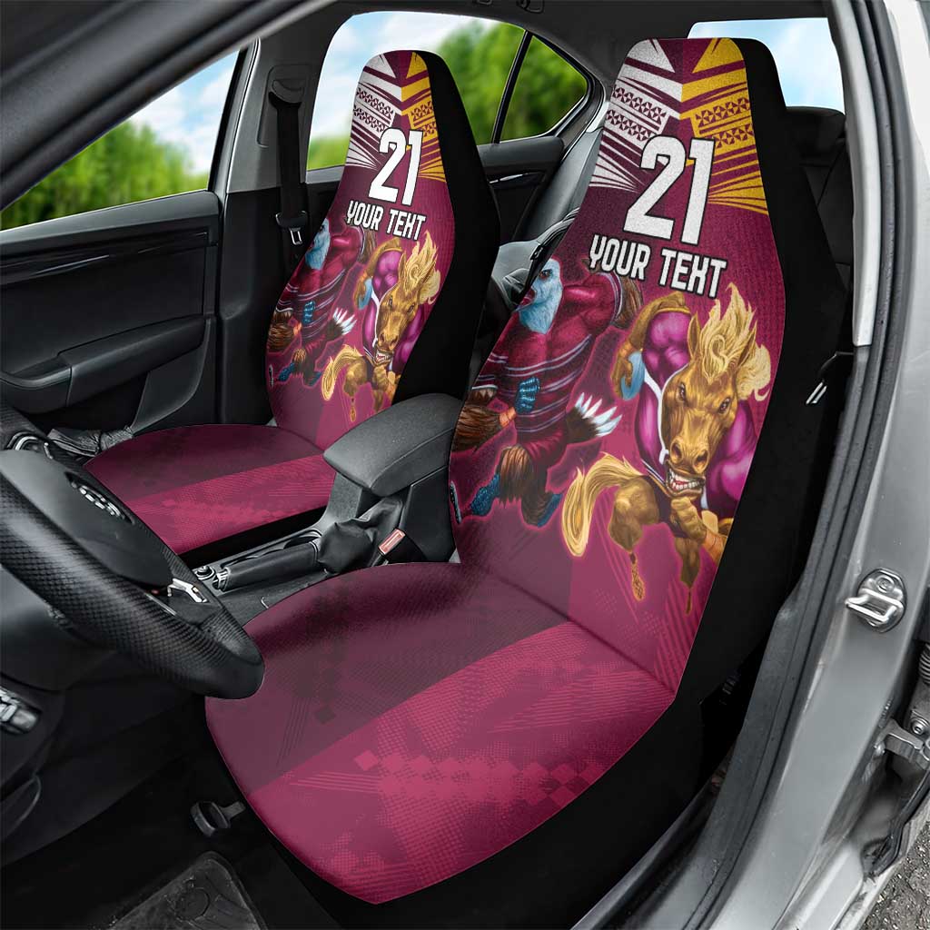 Custom Sea Eagles And Broncos Rugby Car Seat Cover Sporty Style