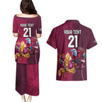 Custom Sea Eagles And Broncos Rugby Couples Matching Puletasi and Hawaiian Shirt Sporty Style