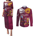 Custom Sea Eagles And Broncos Rugby Couples Matching Puletasi and Long Sleeve Button Shirt Sporty Style