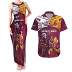 Custom Sea Eagles And Broncos Rugby Couples Matching Tank Maxi Dress and Hawaiian Shirt Sporty Style