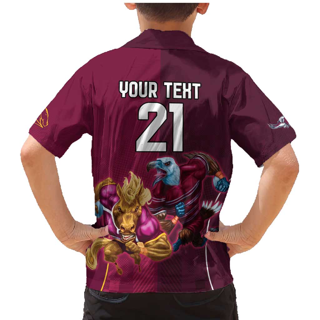 Custom Sea Eagles And Broncos Rugby Family Matching Mermaid Dress and Hawaiian Shirt Sporty Style