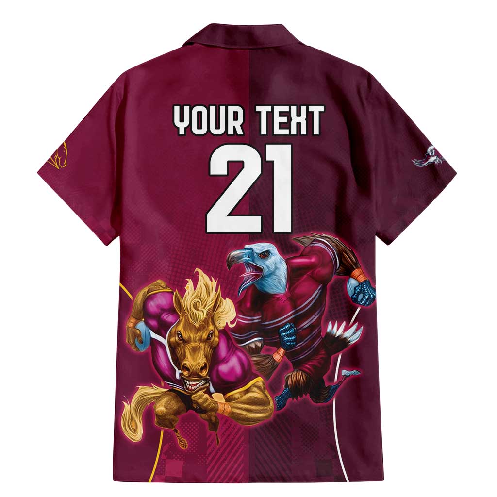 Custom Sea Eagles And Broncos Rugby Family Matching Mermaid Dress and Hawaiian Shirt Sporty Style
