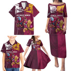 Custom Sea Eagles And Broncos Rugby Family Matching Puletasi and Hawaiian Shirt Sporty Style