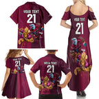 Custom Sea Eagles And Broncos Rugby Family Matching Summer Maxi Dress and Hawaiian Shirt Sporty Style