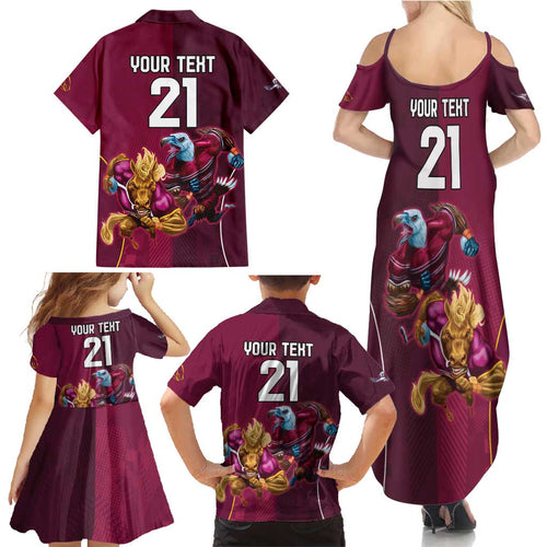 Custom Sea Eagles And Broncos Rugby Family Matching Summer Maxi Dress and Hawaiian Shirt Sporty Style