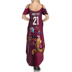 Custom Sea Eagles And Broncos Rugby Family Matching Summer Maxi Dress and Hawaiian Shirt Sporty Style