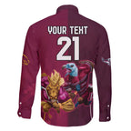 Custom Sea Eagles And Broncos Rugby Family Matching Tank Maxi Dress and Hawaiian Shirt Sporty Style