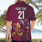 Custom Sea Eagles And Broncos Rugby Hawaiian Shirt Sporty Style