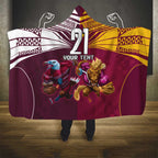 Custom Sea Eagles And Broncos Rugby Hooded Blanket Sporty Style
