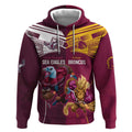 Custom Sea Eagles And Broncos Rugby Hoodie Sporty Style