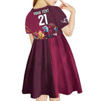 Custom Sea Eagles And Broncos Rugby Kid Short Sleeve Dress Sporty Style