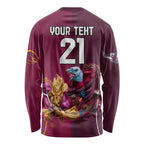 Custom Sea Eagles And Broncos Rugby Long Sleeve Shirt Sporty Style