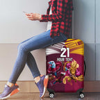 Custom Sea Eagles And Broncos Rugby Luggage Cover Sporty Style