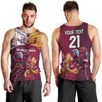 Custom Sea Eagles And Broncos Rugby Men Tank Top Sporty Style