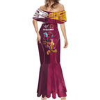 Custom Sea Eagles And Broncos Rugby Mermaid Dress Sporty Style