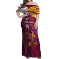 Custom Sea Eagles And Broncos Rugby Off Shoulder Maxi Dress Sporty Style