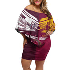 Custom Sea Eagles And Broncos Rugby Off Shoulder Short Dress Sporty Style