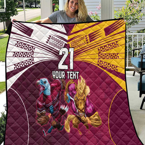 Custom Sea Eagles And Broncos Rugby Quilt Sporty Style
