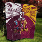 Custom Sea Eagles And Broncos Rugby Quilt Sporty Style