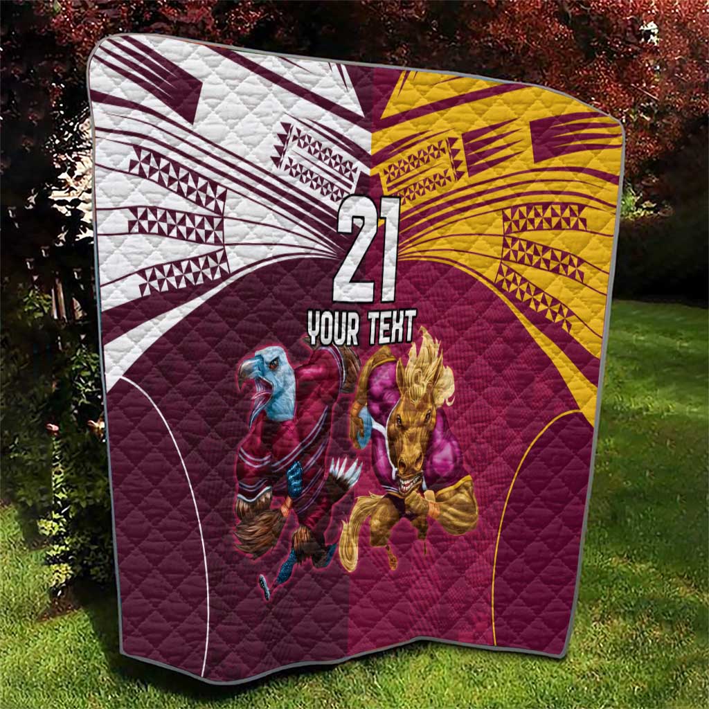 Custom Sea Eagles And Broncos Rugby Quilt Sporty Style
