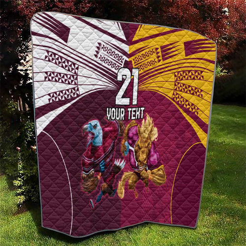 Custom Sea Eagles And Broncos Rugby Quilt Sporty Style
