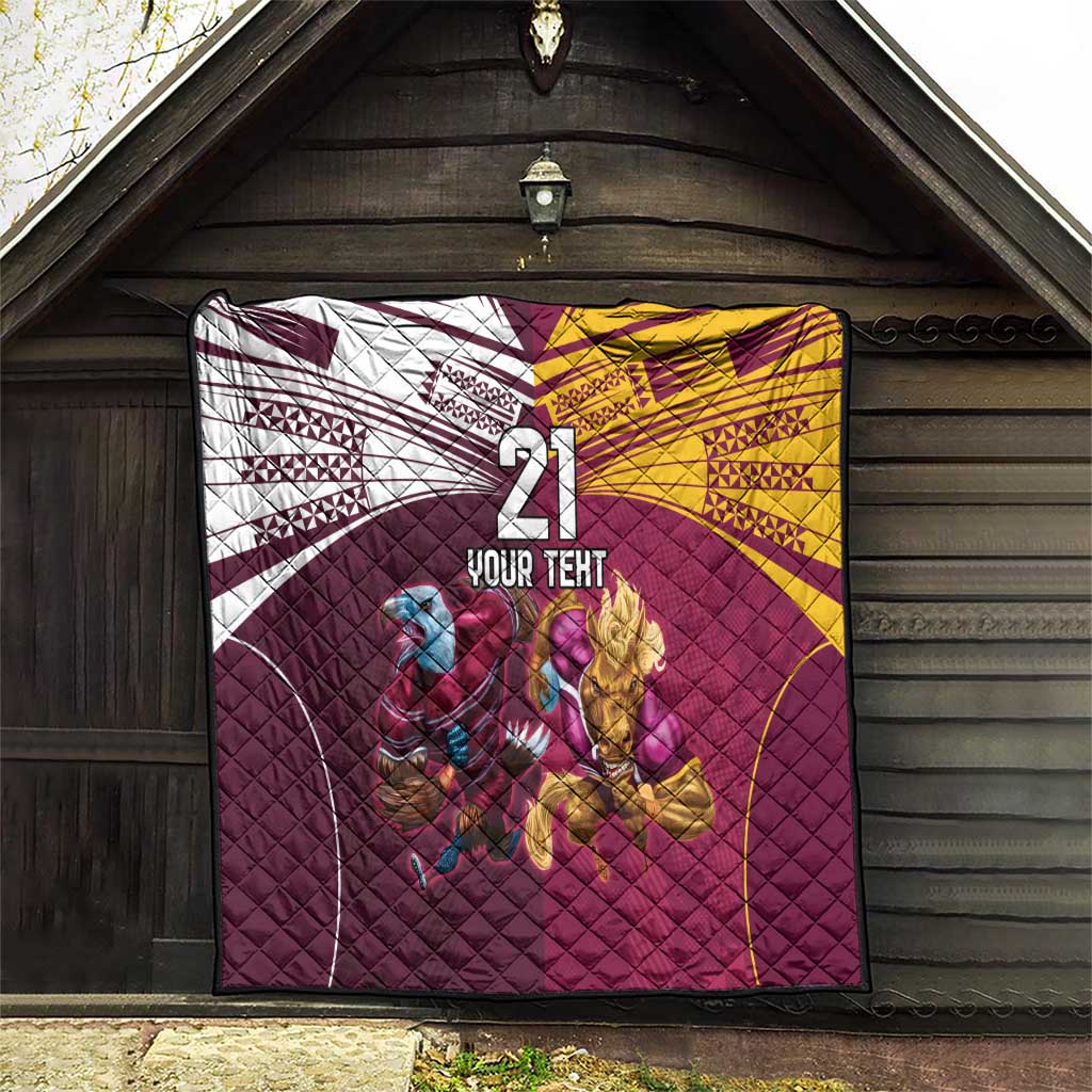 Custom Sea Eagles And Broncos Rugby Quilt Sporty Style