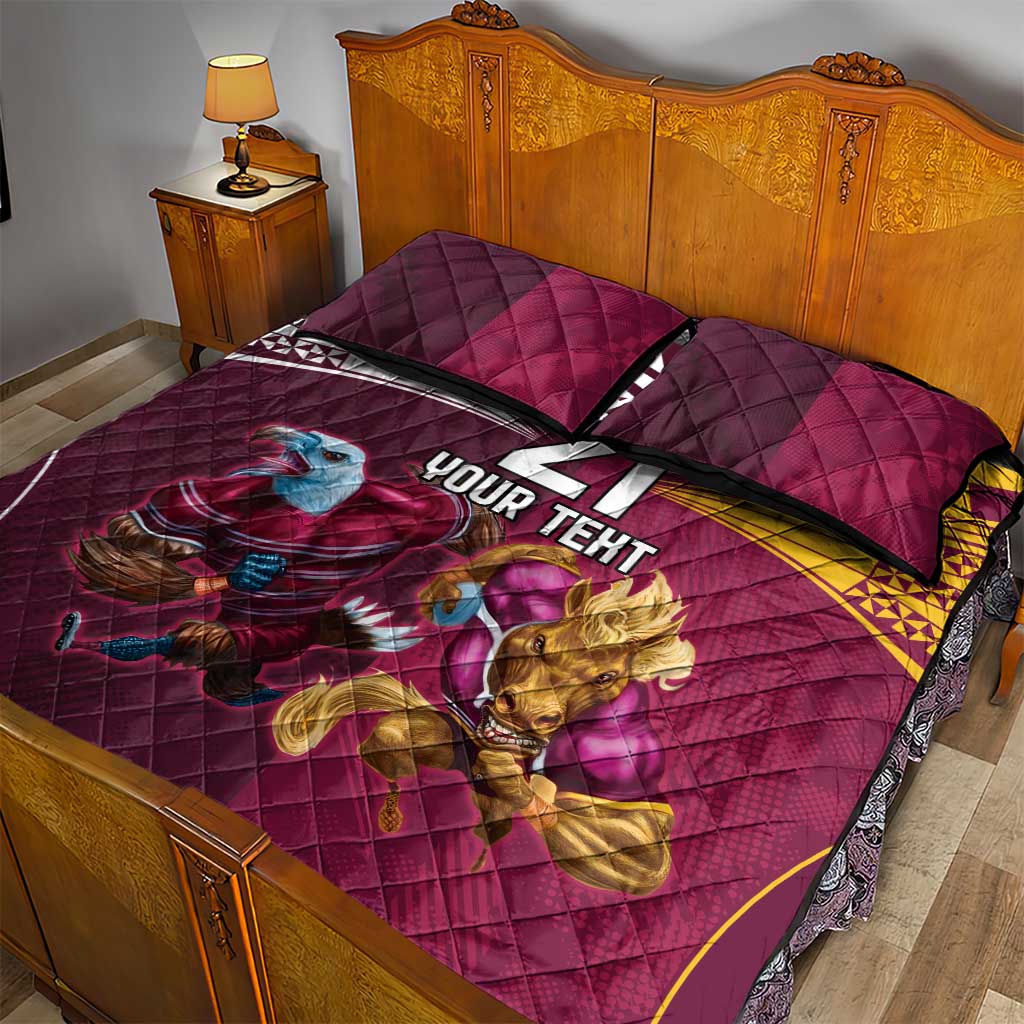 Custom Sea Eagles And Broncos Rugby Quilt Bed Set Sporty Style