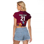 Custom Sea Eagles And Broncos Rugby Raglan Cropped T Shirt Sporty Style