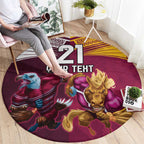 Custom Sea Eagles And Broncos Rugby Round Carpet Sporty Style