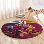 Custom Sea Eagles And Broncos Rugby Round Carpet Sporty Style
