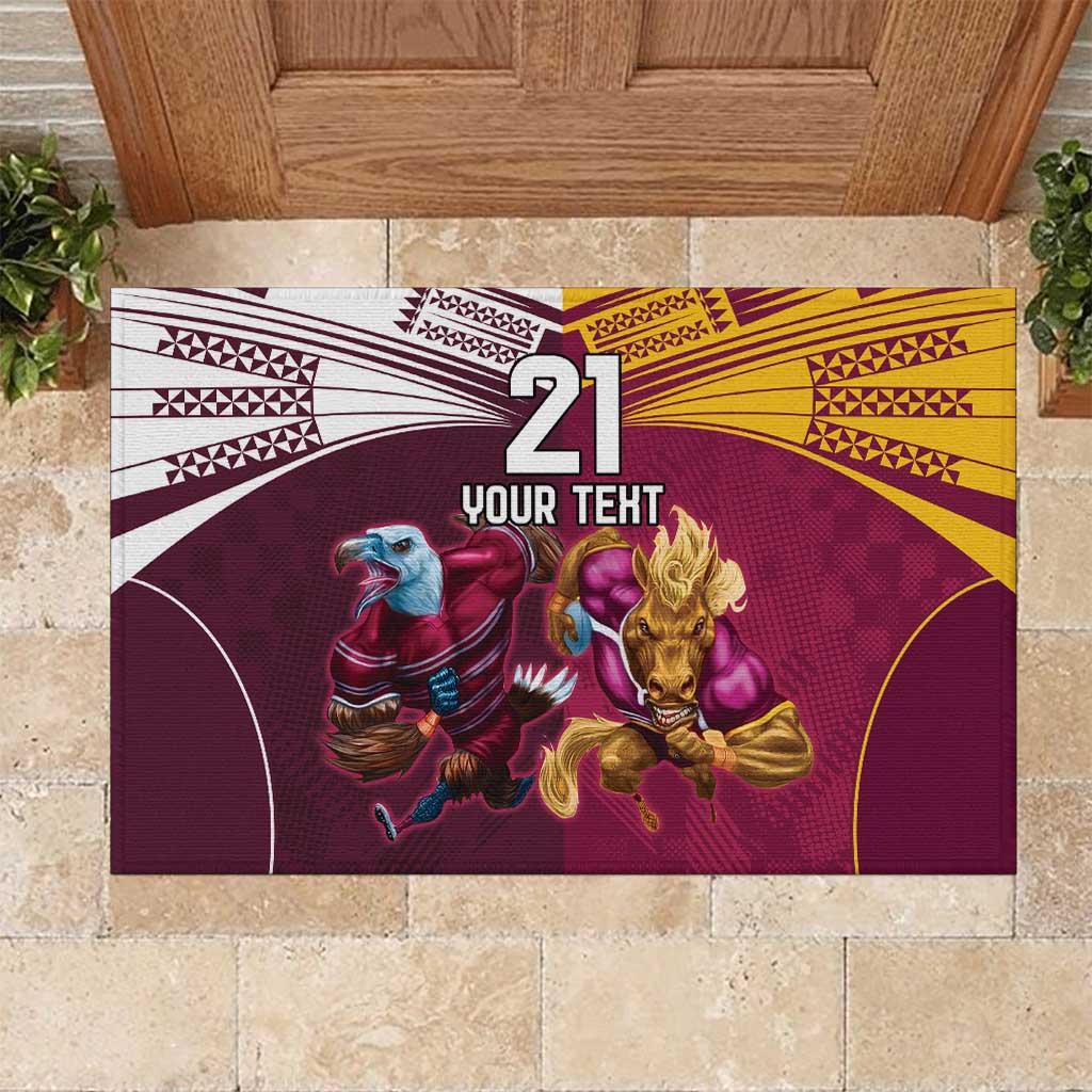 Custom Sea Eagles And Broncos Rugby Rubber Doormat Sporty Style