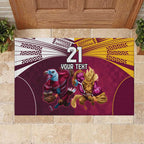 Custom Sea Eagles And Broncos Rugby Rubber Doormat Sporty Style