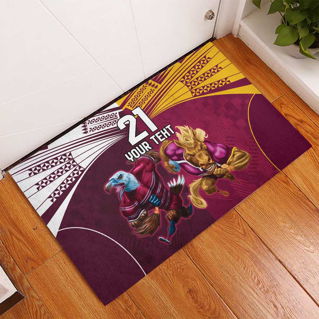 Custom Sea Eagles And Broncos Rugby Rubber Doormat Sporty Style