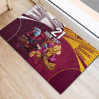 Custom Sea Eagles And Broncos Rugby Rubber Doormat Sporty Style