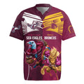 Custom Sea Eagles And Broncos Rugby Rugby Jersey Sporty Style