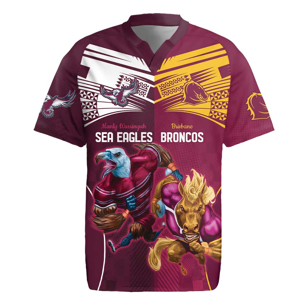 Custom Sea Eagles And Broncos Rugby Rugby Jersey Sporty Style