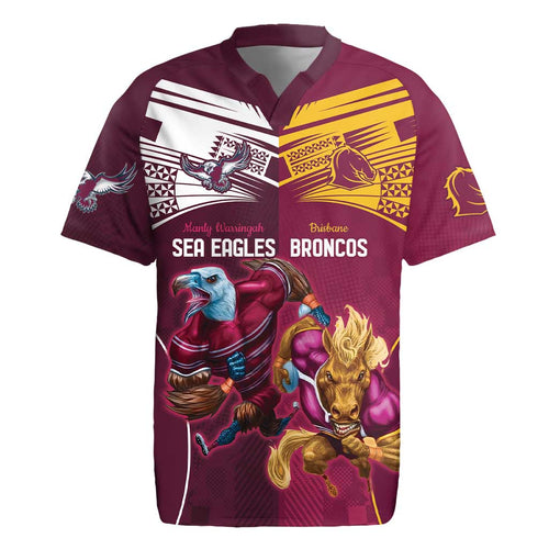 Custom Sea Eagles And Broncos Rugby Rugby Jersey Sporty Style