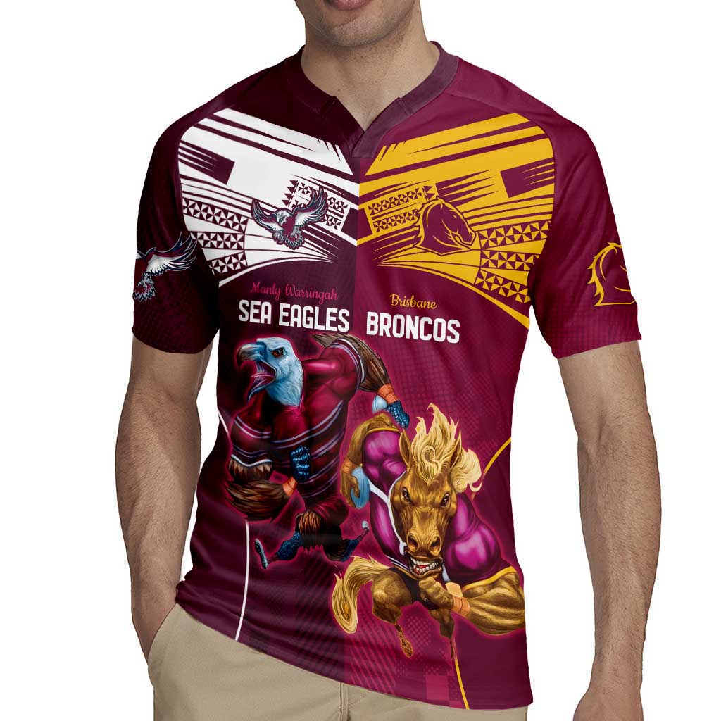 Custom Sea Eagles And Broncos Rugby Rugby Jersey Sporty Style
