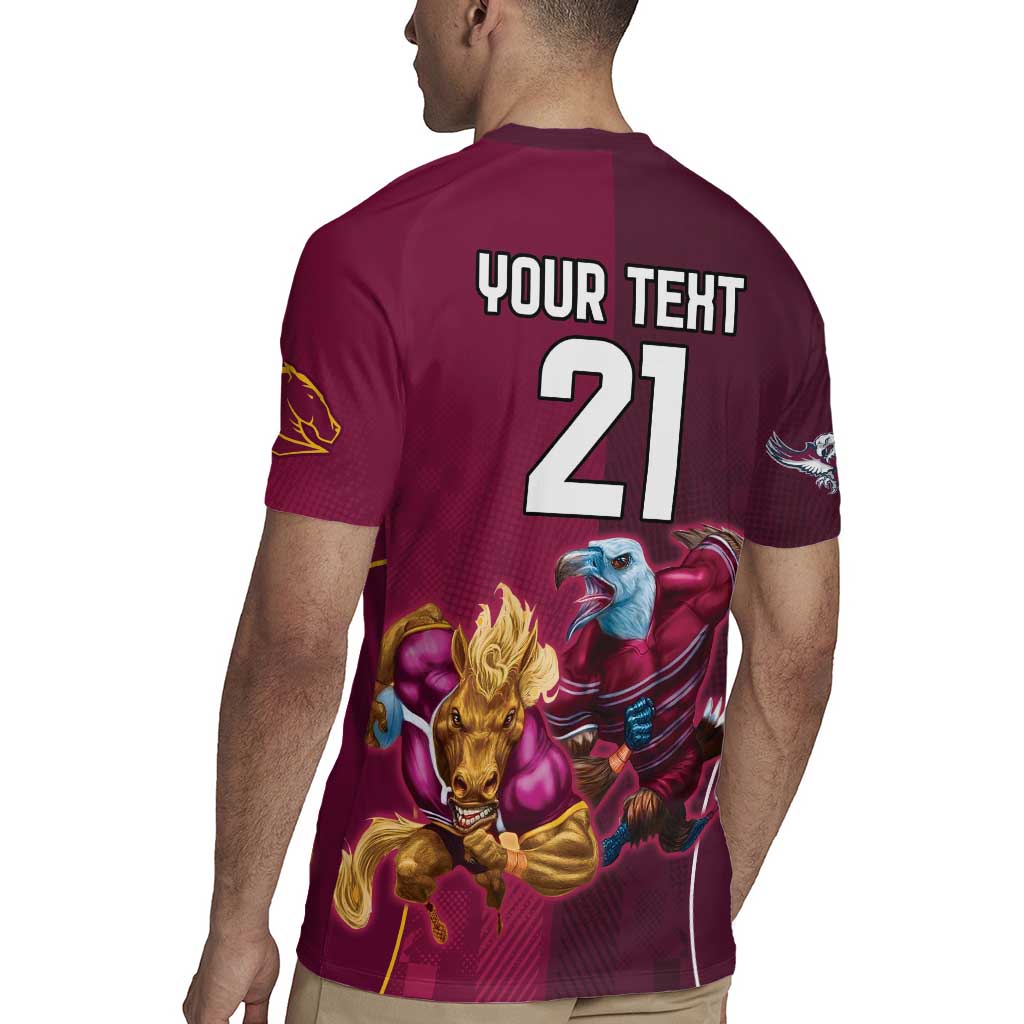 Custom Sea Eagles And Broncos Rugby Rugby Jersey Sporty Style
