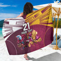 Custom Sea Eagles And Broncos Rugby Sarong Sporty Style