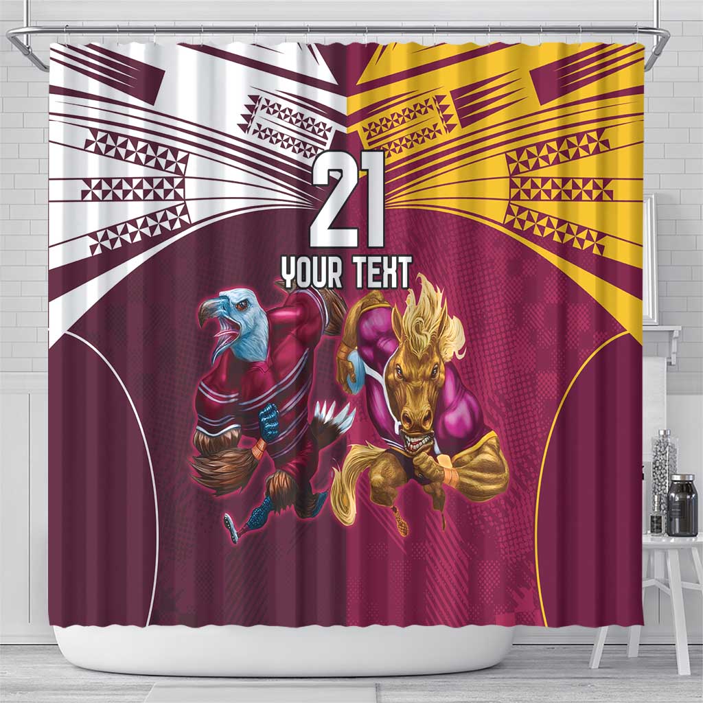 Custom Sea Eagles And Broncos Rugby Shower Curtain Sporty Style